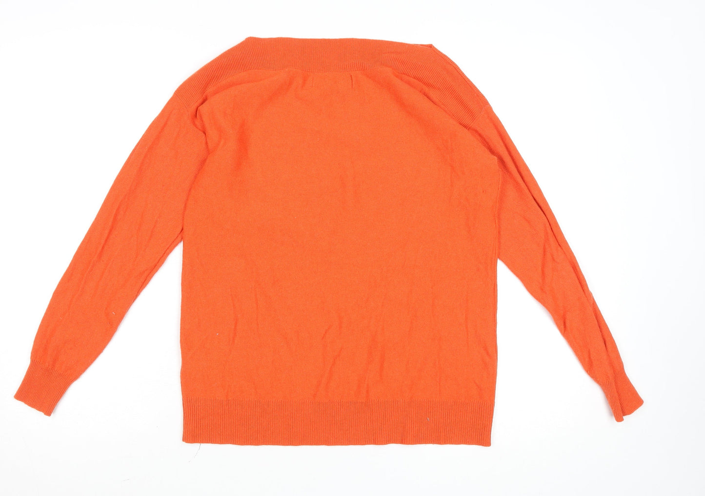 Womens UK Size S Paul Costelloe Orange Pullover Jumper
