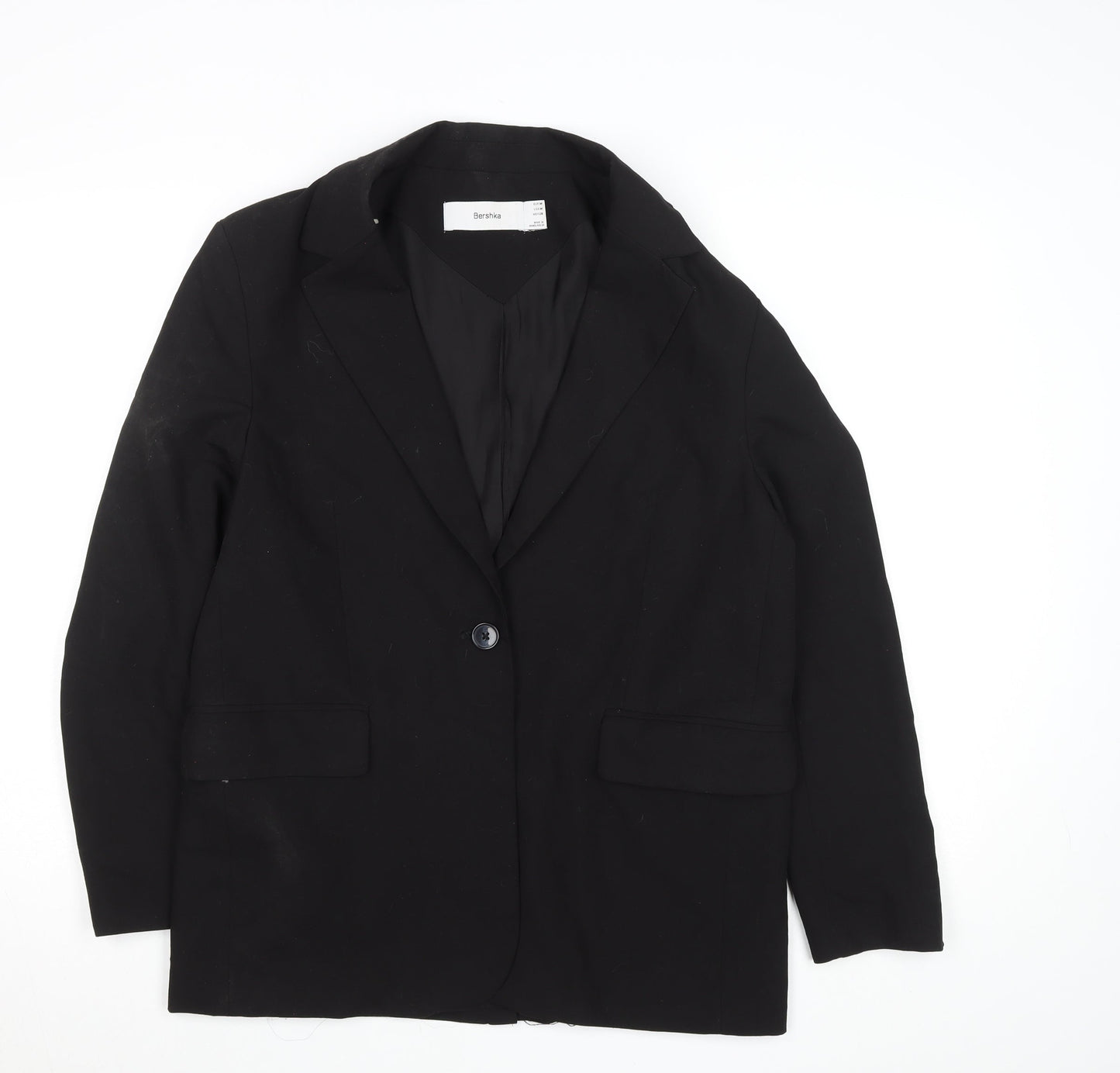 Womens UK Size M Bershka Regular Black Blazer