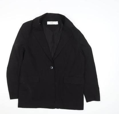 Womens UK Size M Bershka Regular Black Blazer