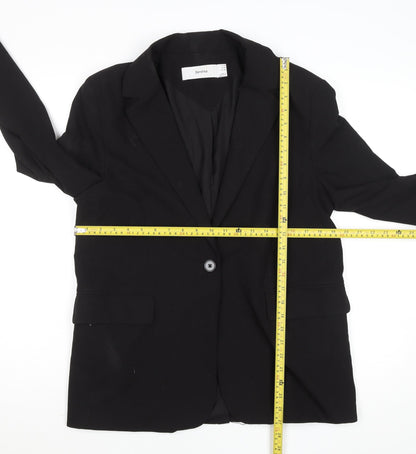 Womens UK Size M Bershka Regular Black Blazer