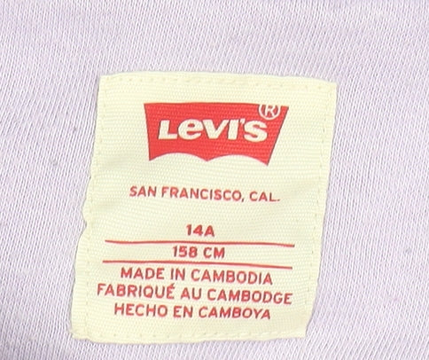 Girls UK Size 14 Years Levi's Purple Pullover Hoodie
