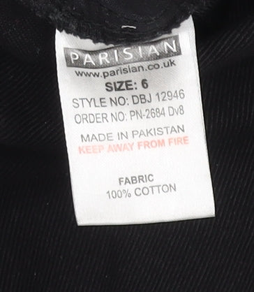 Womens UK Size 6 Parisian Relaxed Fit Boyfriend Black Jeans