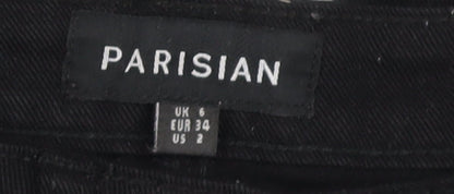 Womens UK Size 6 Parisian Relaxed Fit Boyfriend Black Jeans