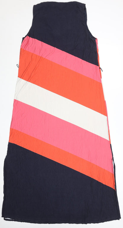 Monsoon Women’s Multicoloured Size 20 Sleeveless V-Neck Shift Midi Dress