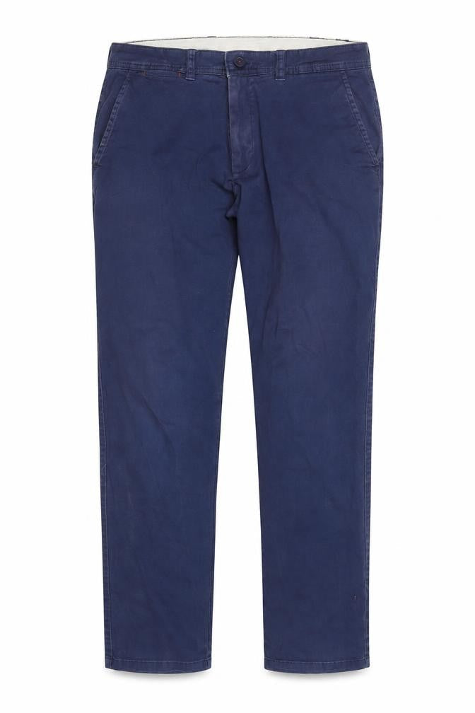 Mens UK Size 34R Albion Regular Fit Chino Blue Trousers