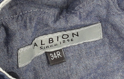 Albion Men's Blue 34R Chino Cotton Stretch Trousers