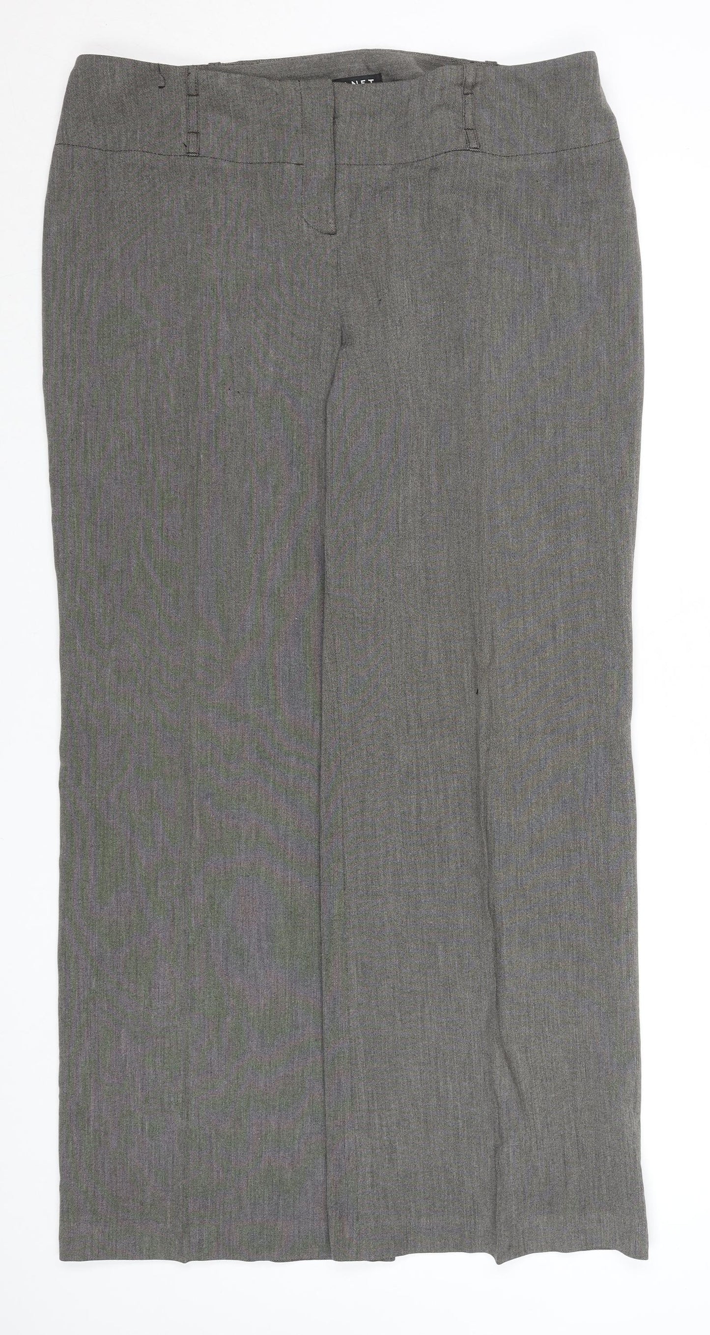 Next Women’s Grey Straight Leg Office Trousers Size 16