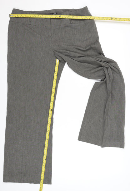 Next Women’s Grey Straight Leg Office Trousers Size 16