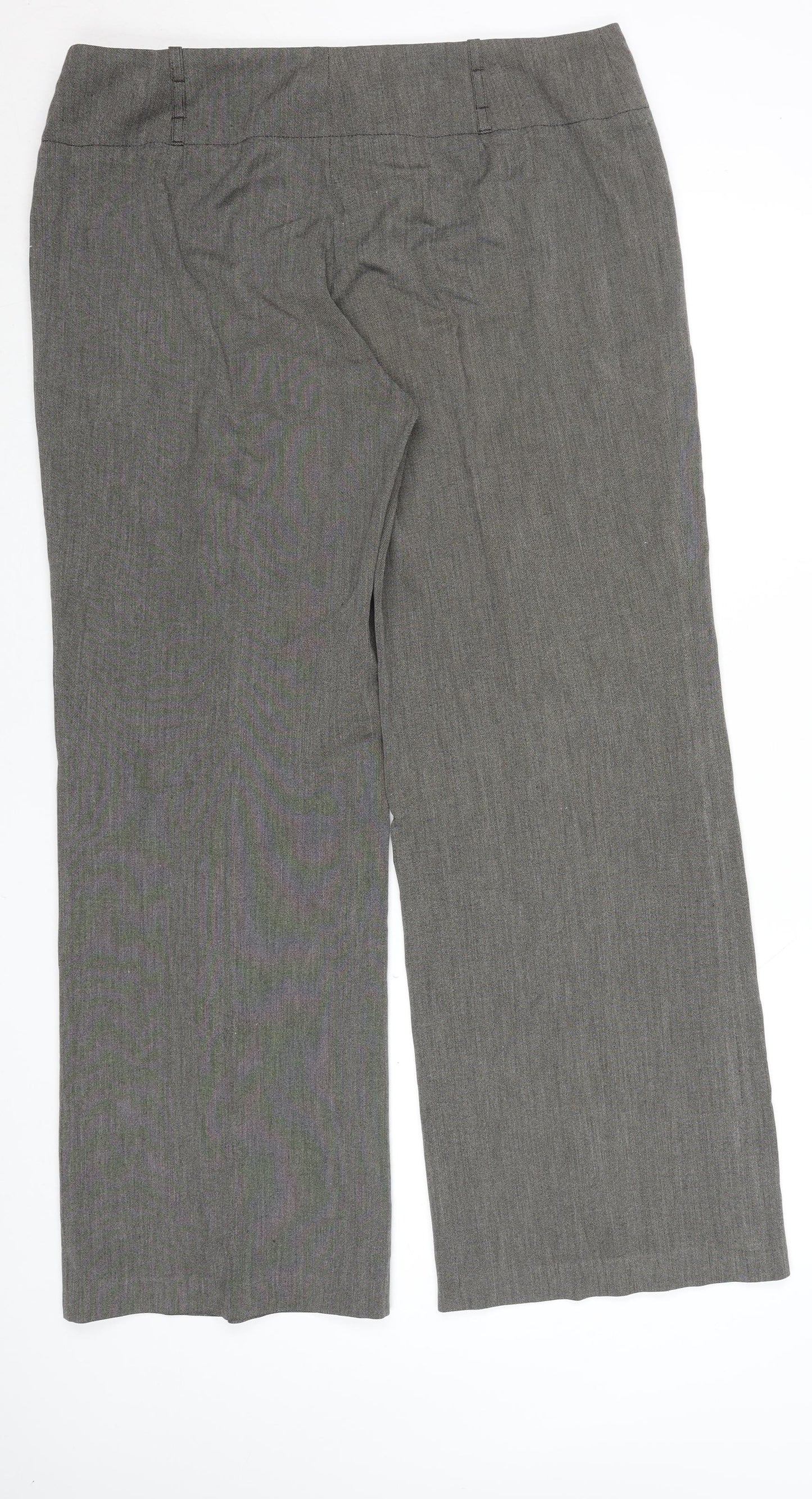 Next Women’s Grey Straight Leg Office Trousers Size 16
