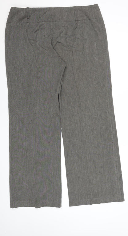 Next Women’s Grey Straight Leg Office Trousers Size 16