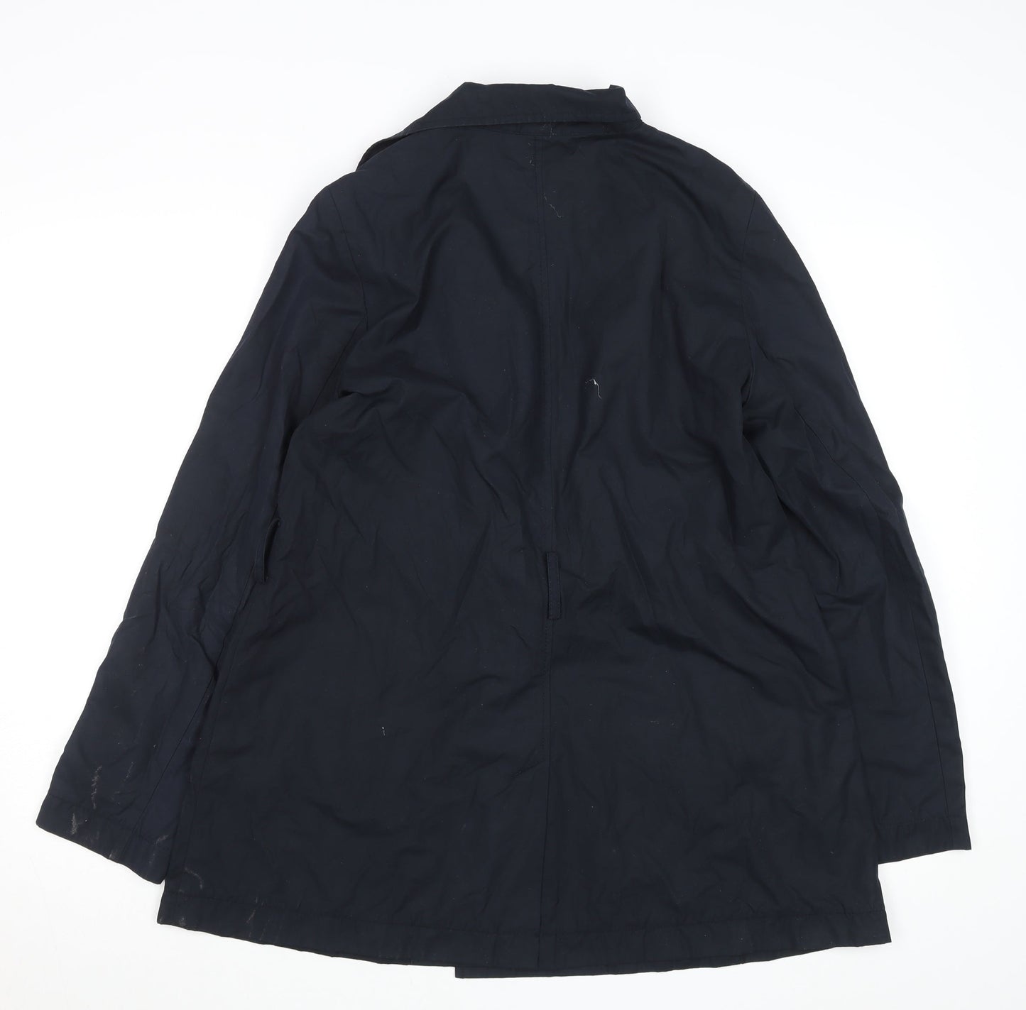 Hobbs Women Black Size 12 Pea Coat Mid-Length Twill Jacket