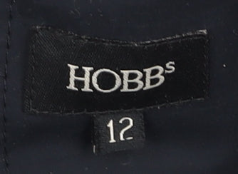 Hobbs Women Black Size 12 Pea Coat Mid-Length Twill Jacket