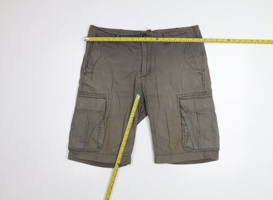 Gap Men's Grey Cargo Shorts Size 34 Regular Cotton Casual