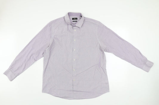Mens UK Collar Size 17 NEXT Smart Purple  Dress Shirt