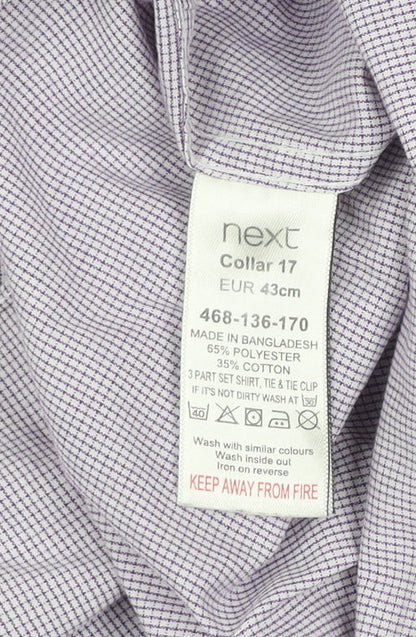 Mens UK Collar Size 17 NEXT Smart Purple  Dress Shirt