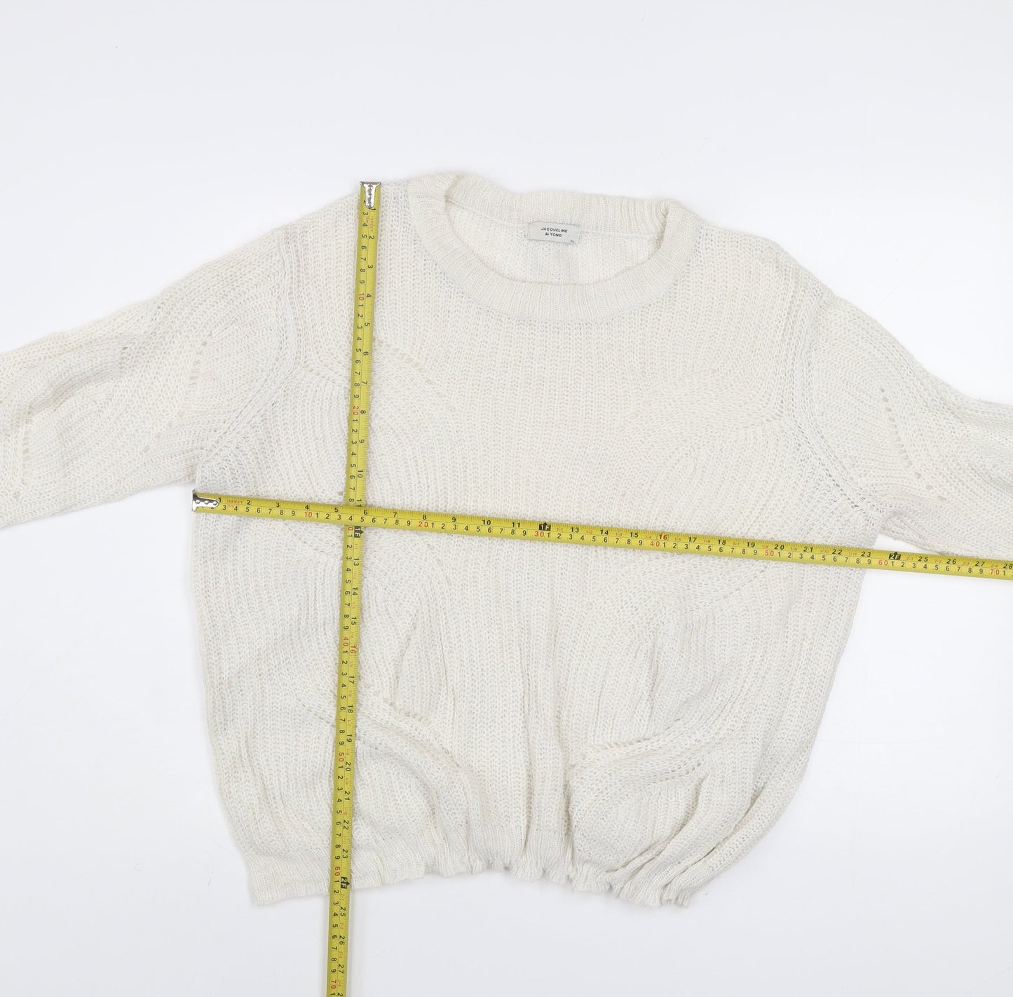 Womens UK Size XL Jacqueline de Yong Ivory Pullover Jumper