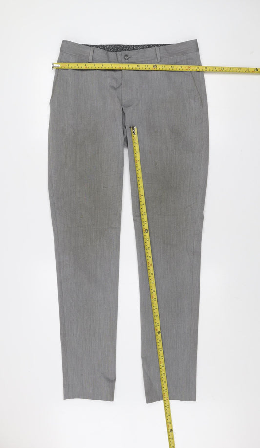 Zara Man Mens Grey Slim Fit Trousers 31in Waist Business Formal