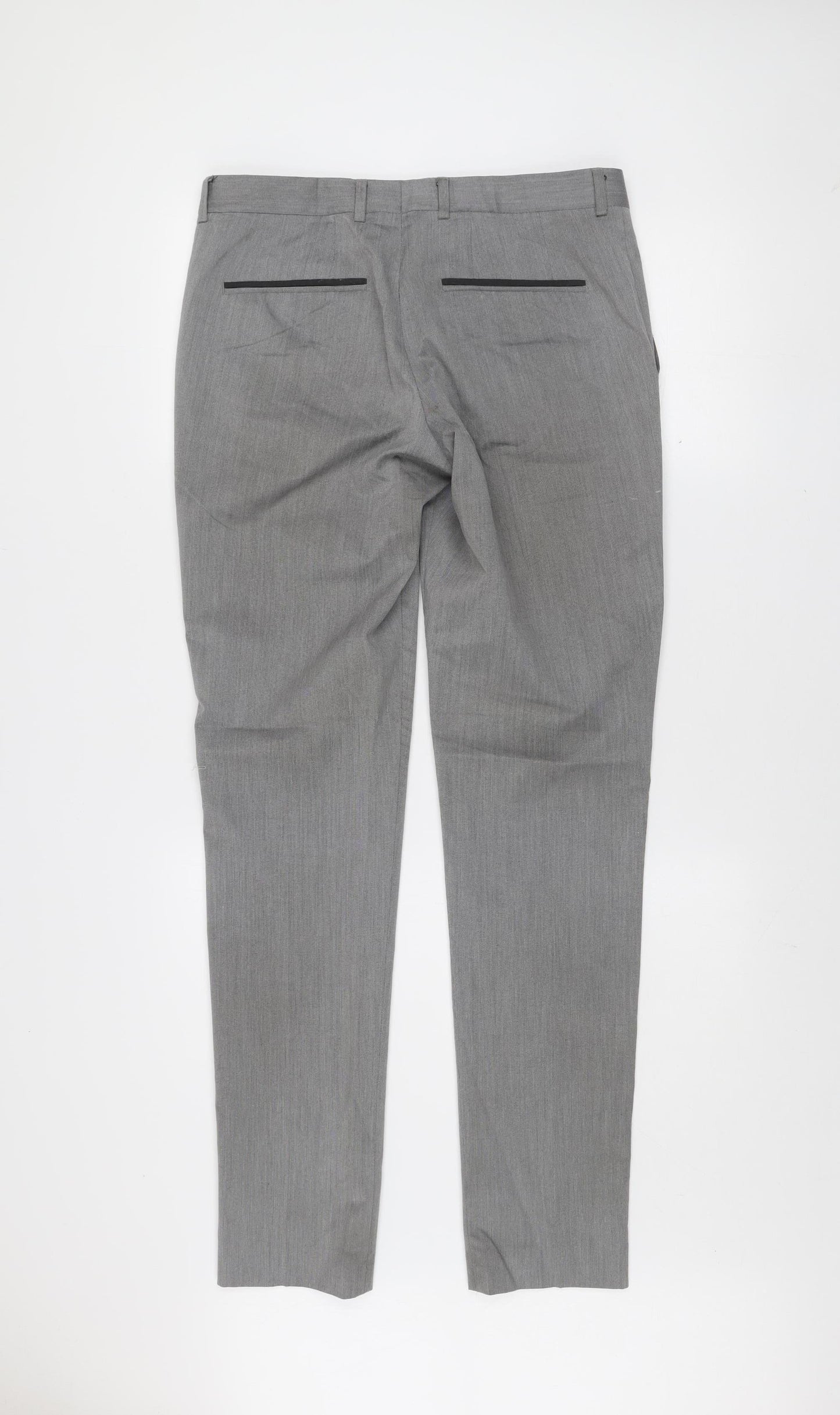 Zara Man Mens Grey Slim Fit Trousers 31in Waist Business Formal