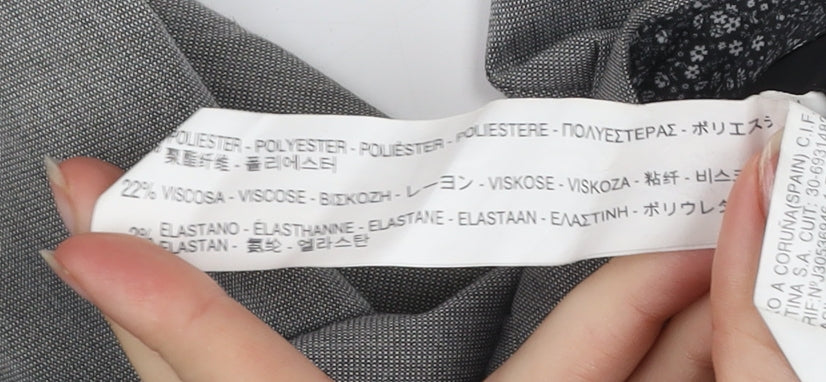 Zara Man Mens Grey Slim Fit Trousers 31in Waist Business Formal