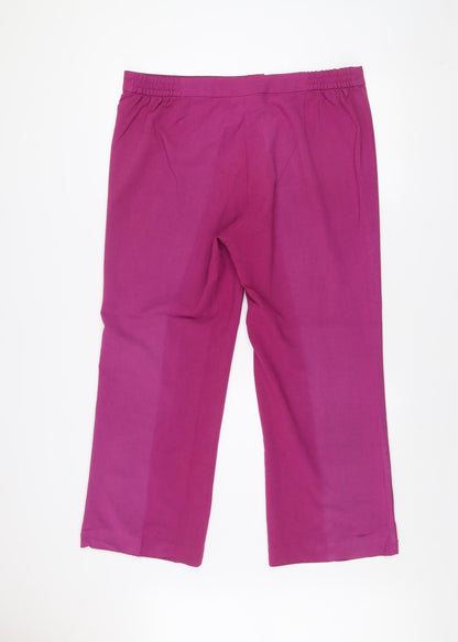 EWM Pure Classics Women's Magenta Linen Trousers Size 18