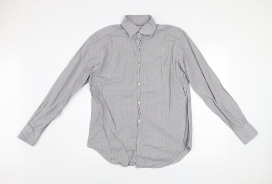 Mens UK Collar Size M Caliban Smart Grey  Dress Shirt