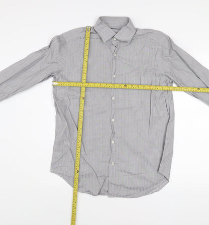 Mens UK Collar Size M Caliban Smart Grey  Dress Shirt