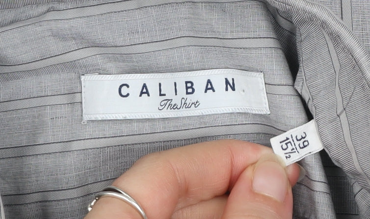 Mens UK Collar Size M Caliban Smart Grey  Dress Shirt