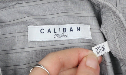 Mens UK Collar Size M Caliban Smart Grey  Dress Shirt