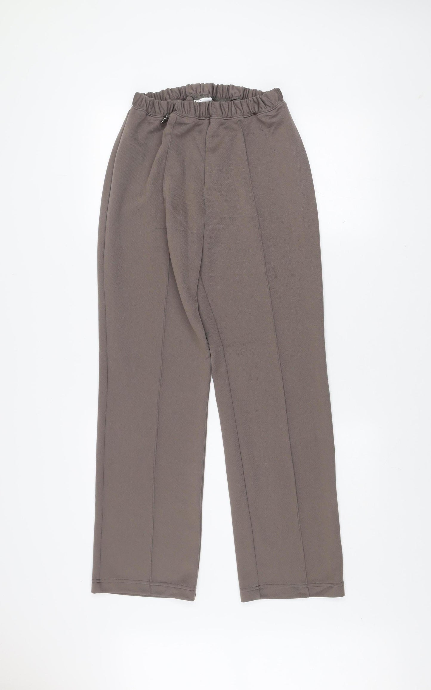 Damart Women's Brown Elastic Waist Straight Leg Trousers Size 12