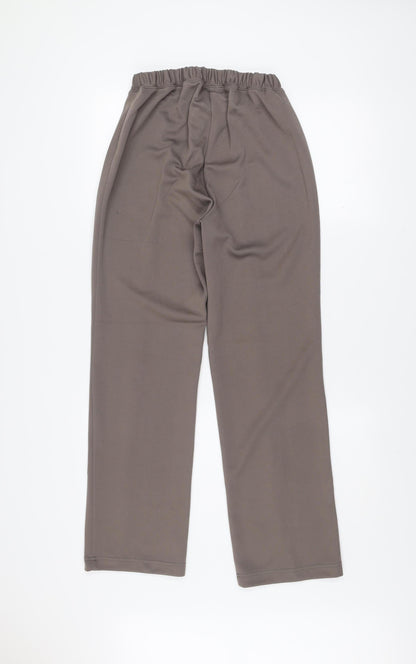Damart Women's Brown Elastic Waist Straight Leg Trousers Size 12