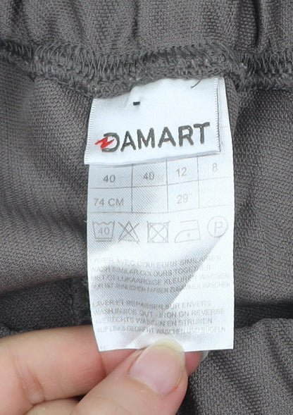 Damart Women's Brown Elastic Waist Straight Leg Trousers Size 12