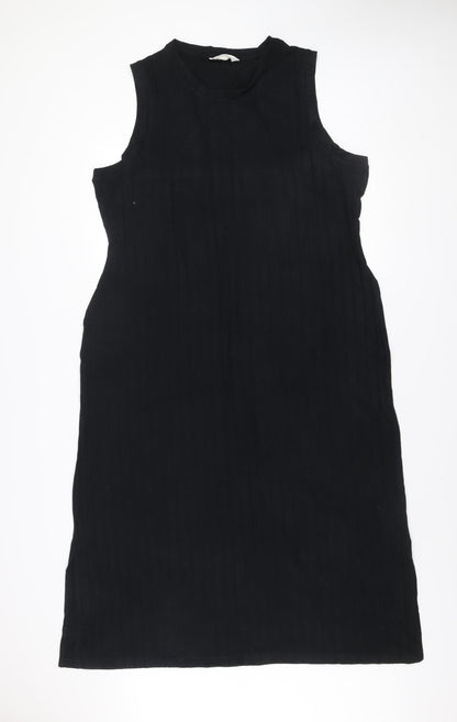 Marks and Spencer Women Black 2XL Shift Dress Sleeveless Crew Neck