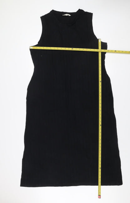 Marks and Spencer Women Black 2XL Shift Dress Sleeveless Crew Neck