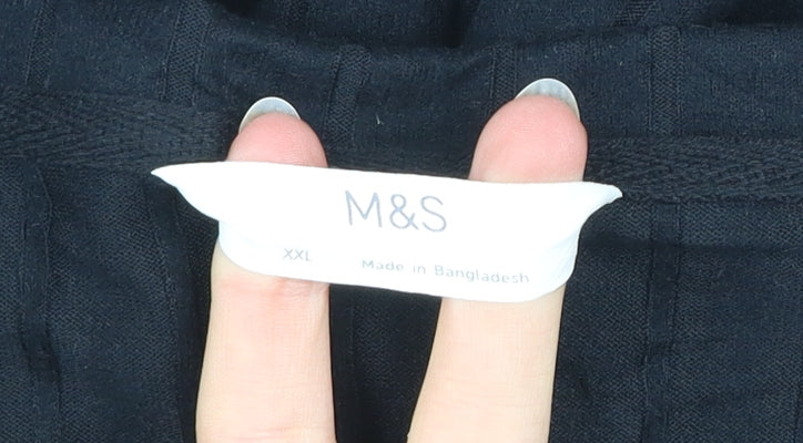 Marks and Spencer Women Black 2XL Shift Dress Sleeveless Crew Neck