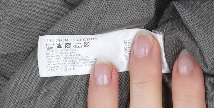 Rocha John Rocha Women’s Grey Linen Blend Military Jacket Size 18