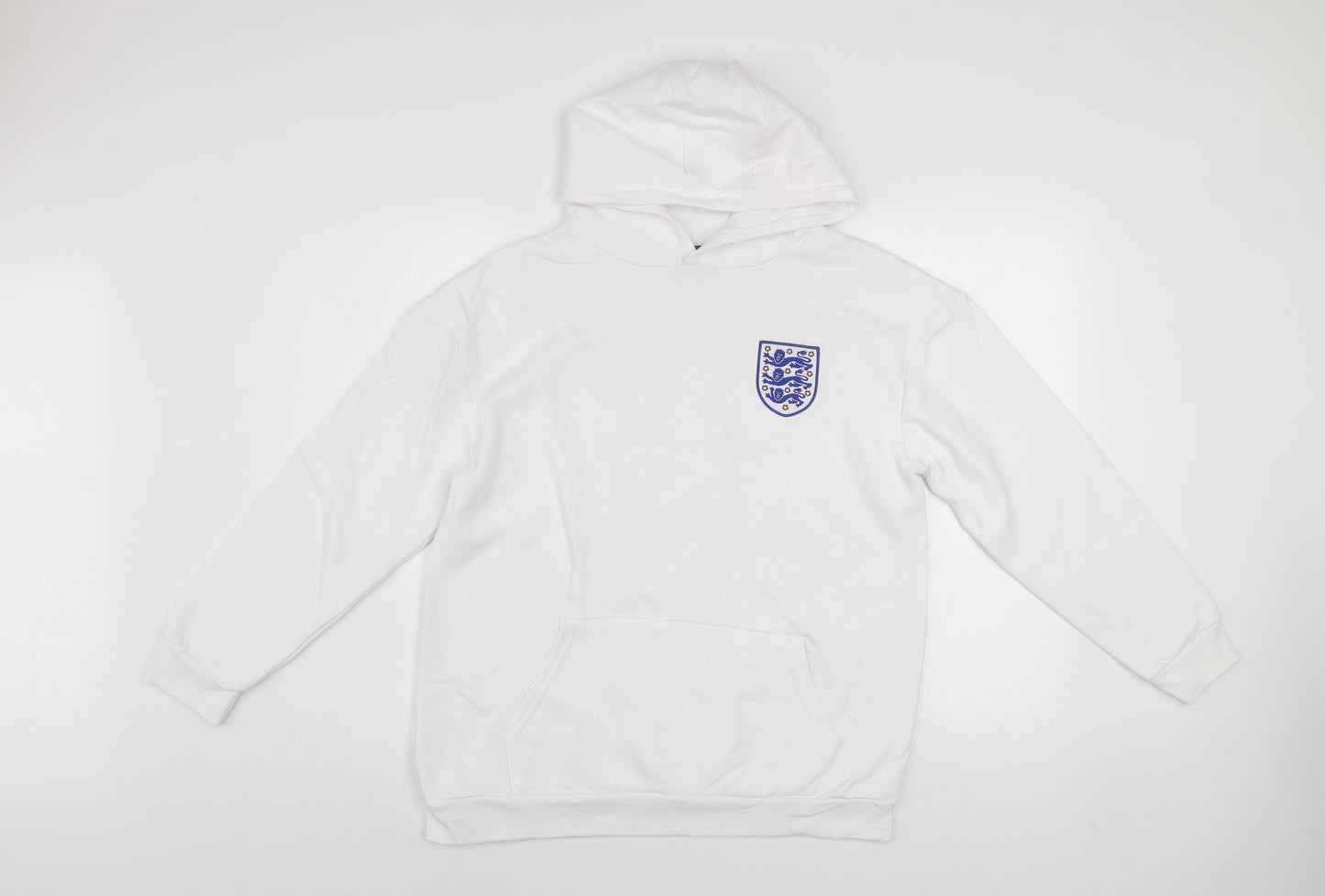 Boys UK Size 12-13 Years England White Pullover Hoodie