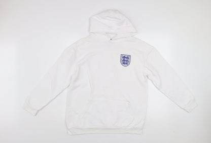 Boys UK Size 12-13 Years England White Pullover Hoodie