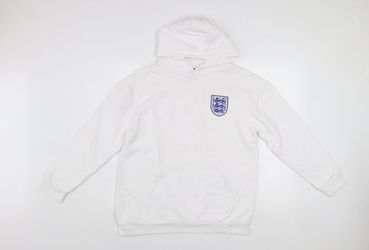 Boys UK Size 12-13 Years England White Pullover Hoodie