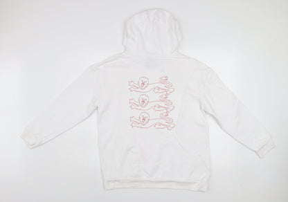 Boys UK Size 12-13 Years England White Pullover Hoodie