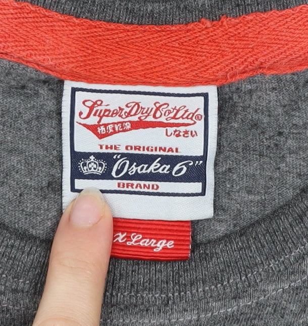 Superdry Men's Grey Osaka 6 Graphic Print T-Shirt XL