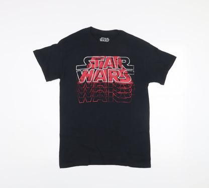 Star Wars Mens Black S Graphic Print Cotton T-Shirt