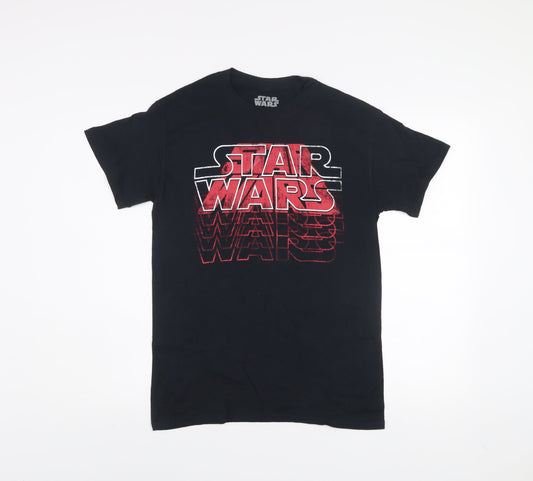 Star Wars Mens Black S Graphic Print Cotton T-Shirt