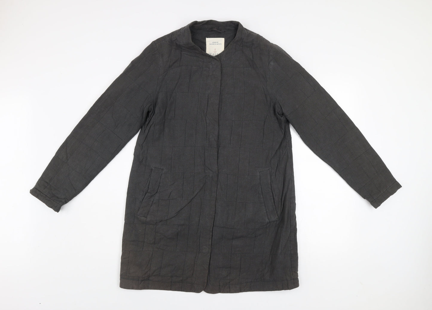 Womens UK Size 8 Seasalt Cornwall Grey Overcoat