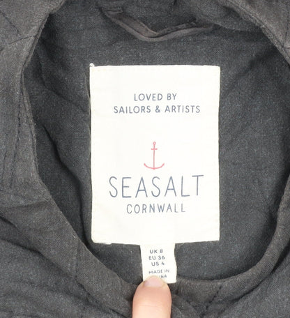 Womens UK Size 8 Seasalt Cornwall Grey Overcoat