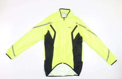 Mens UK Size S B'Twin Yellow Windbreaker Coat