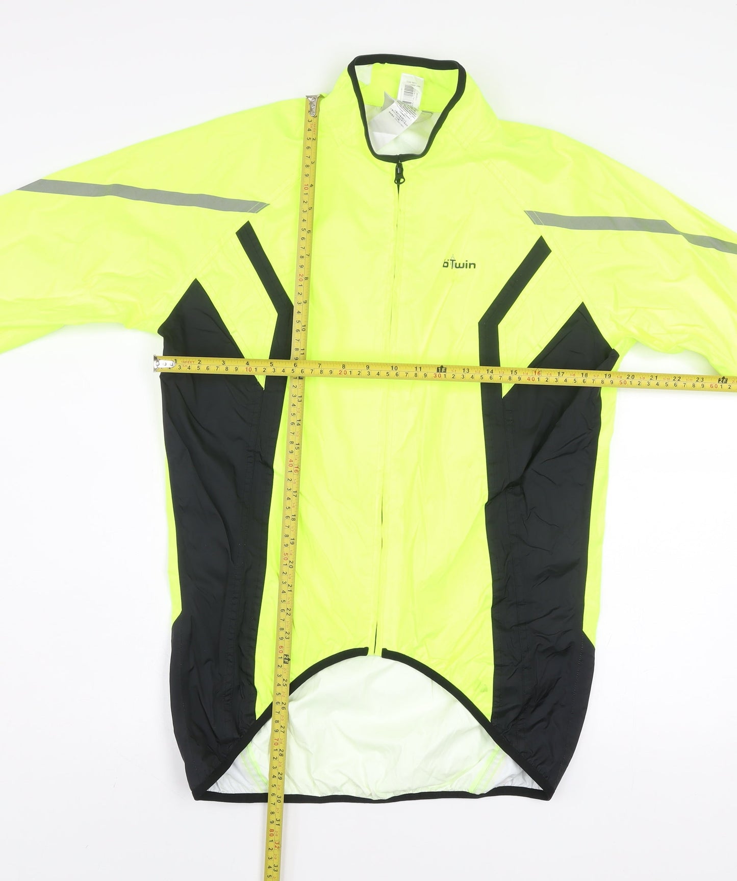 Mens UK Size S B'Twin Yellow Windbreaker Coat