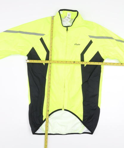 Mens UK Size S B'Twin Yellow Windbreaker Coat