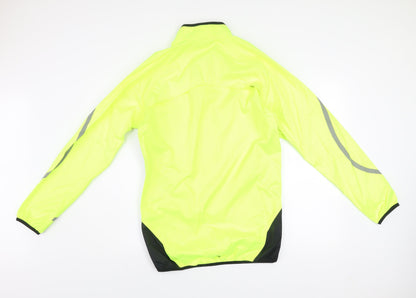 Mens UK Size S B'Twin Yellow Windbreaker Coat