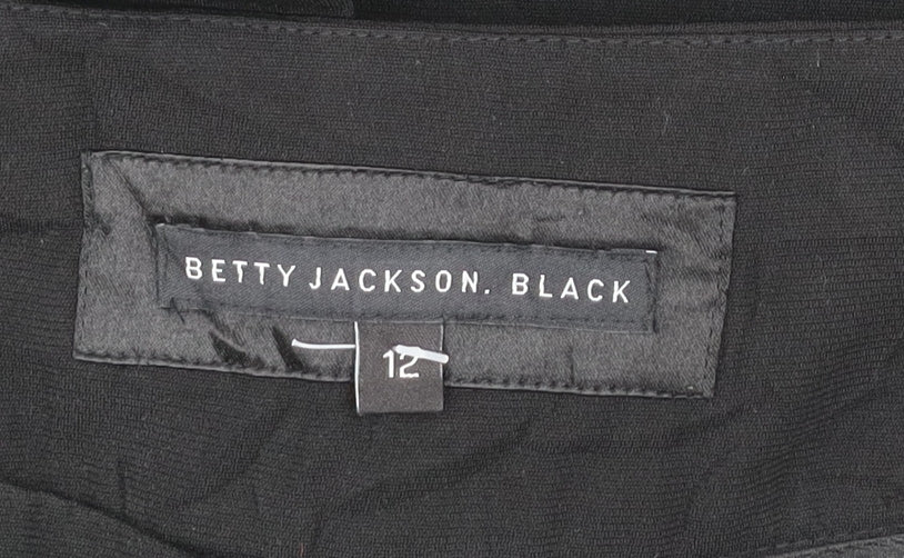 Womens UK Size 12 Betty Jackson Black Regular Fit BusinessFormalWorkwear Black T
