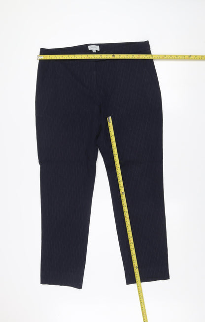 Jigsaw Women's Navy Cropped Trousers UK 14 Straight Leg